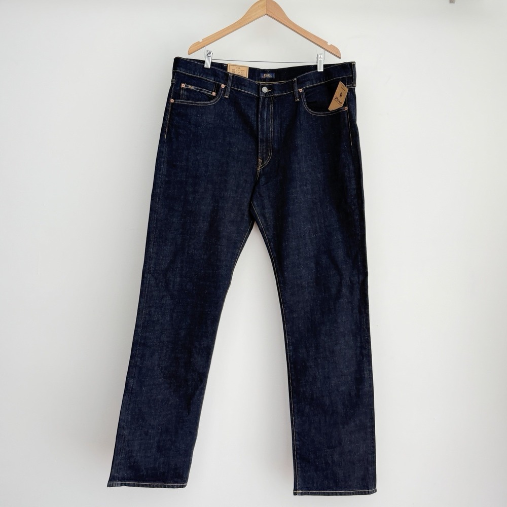 Polo Ralph Lauren Jeans Men's 40x36 Blue Hampton Relaxed Straight Rope Dyed